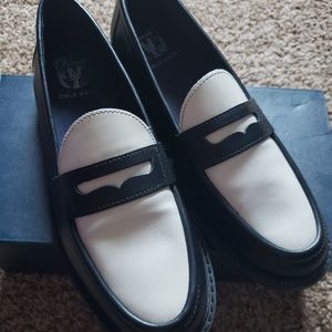 cole haan two-toned loafers